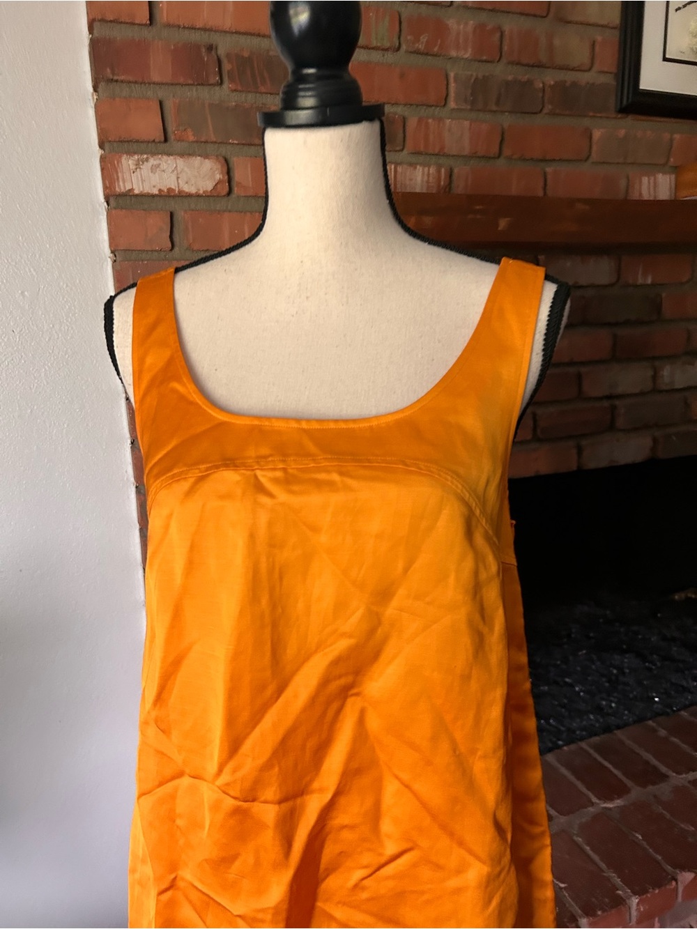 FRAME Micro Flare Mini Dress in Nectarine Sz S - Picture 5 of 10
